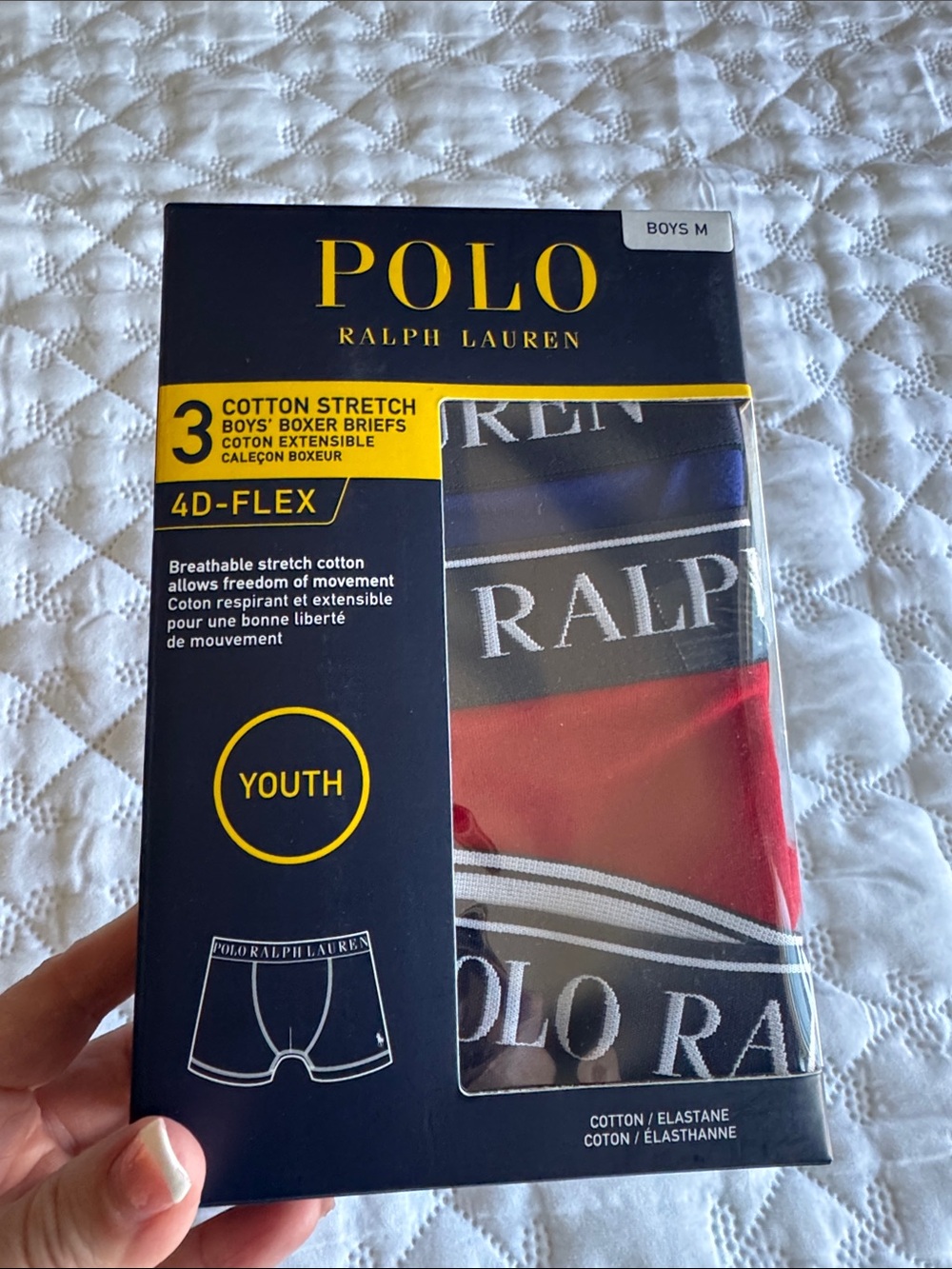 Polo by Ralph Lauren Red and Blue Boys' Boxer Briefs 3-Pack